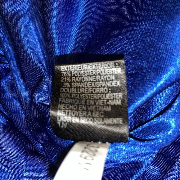 Tahari Black and Royal Blue Colorblock Sheath Dress - Picture 8 of 9